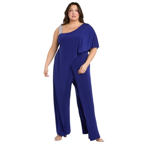 R&M Richards Pants - Dress Cobalt Jumpsuit